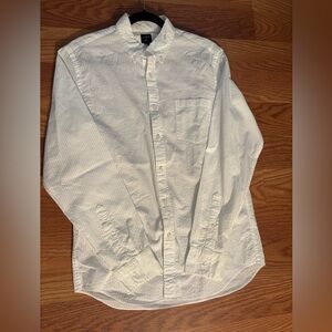 J. Crew White Textured Men's Shirt